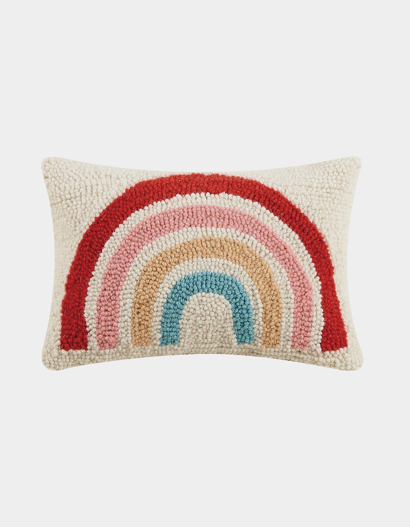 Rainbow Hook Throw Pillow image number 0