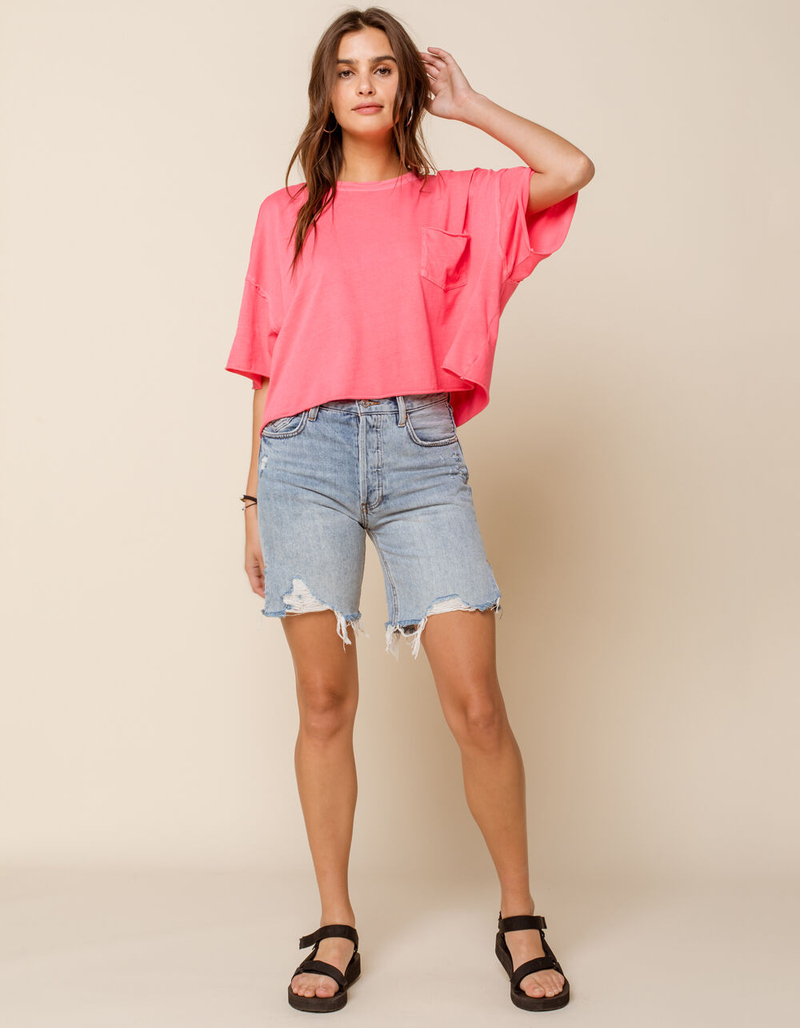 FREE PEOPLE Honey Womens Pink Tee image number 3