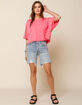 FREE PEOPLE Honey Womens Pink Tee image number 4