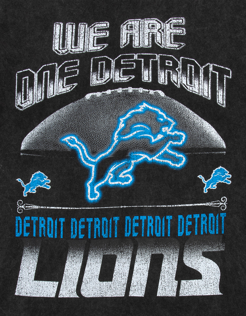 THE WILD COLLECTIVE Detroit Lions Mens Washed Boxy Tee image number 1