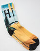 HUF Mirage Mens Yellow Crew Socks image number 1