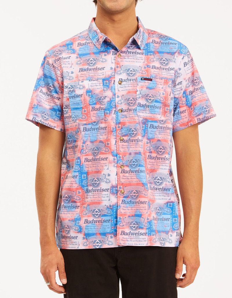 BILLABONG x Budweiser Insignia Mens Button Up Shirt image number 2