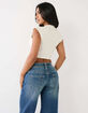 TRUE RELIGION Notch Womens Crop Tee image number 2