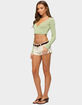 EDIKTED Hyla Button Cropped Knit Wrap Top image number 4