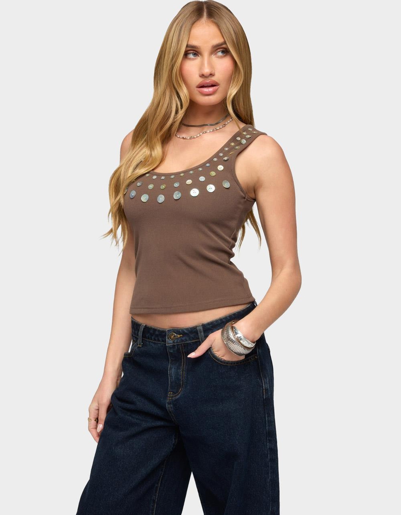 EDIKTED Beach Babe Scoop Tank Top image number 1