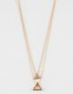 FULL TILT 2 Layer Dainty Triangle Necklace image number 1