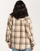RSQ Womens Tonal Woven Plaid Shacket image number 5