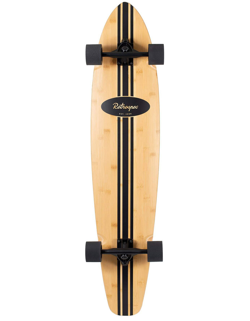 RETROSPEC Zed Black Pipeline 44" Longboard Skateboard image number 0