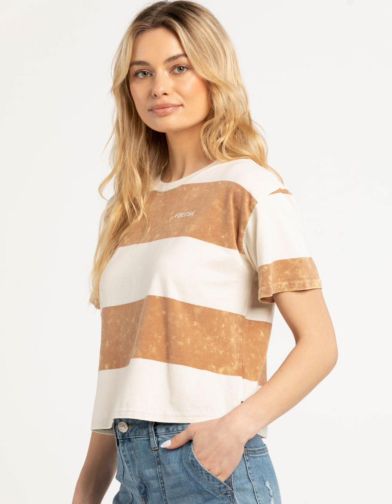 FIVESTAR GENERAL CO. Stripe Crop Womens Tee image number 1