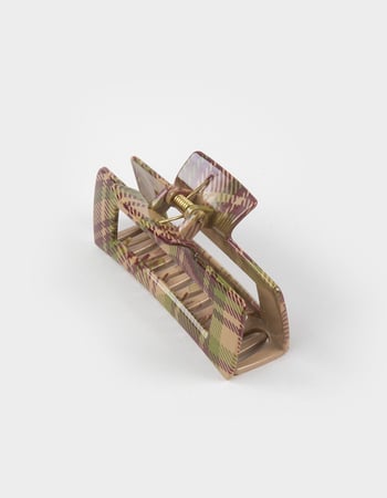 FULL TILT Plaid Printed Oversized Claw Clip Alternative Image