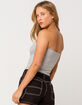 DESTINED Womens Heather Gray Tube Top image number 3
