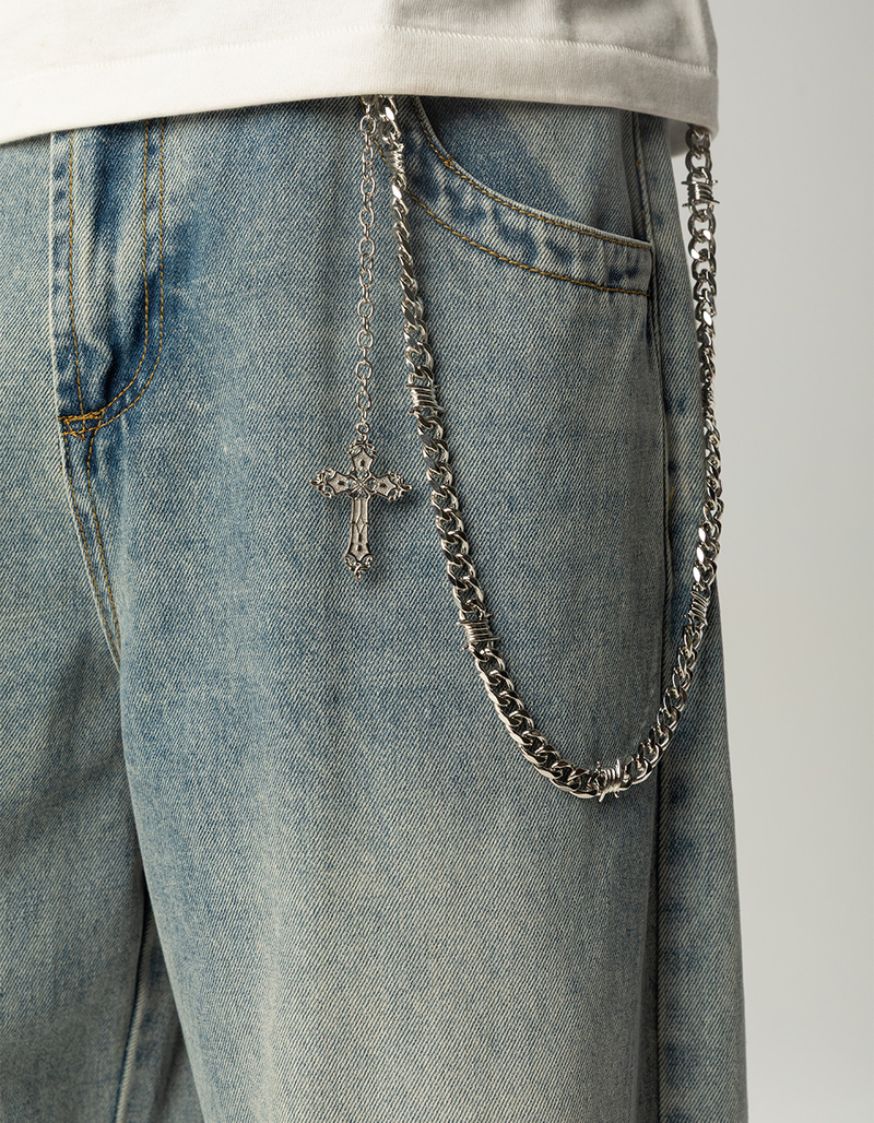 RSQ Cross Barbed Wire Wallet Chain image number 3