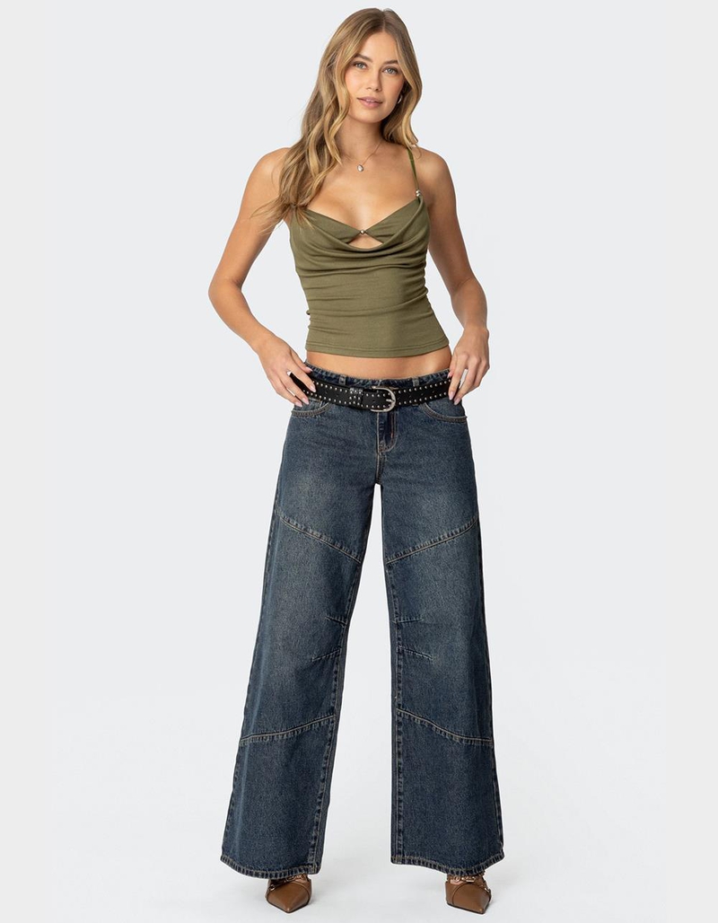EDIKTED Laney Vintage Washed Low Rise Jeans image number 1