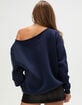 RSQ Womens Star Off The Shoulder Sweatshirt image number 4