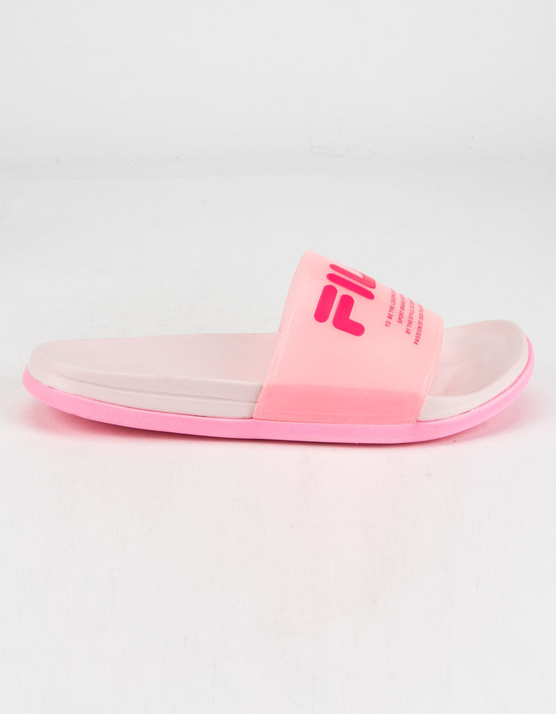 FILA Drifter Lux Womens Clear Pink Slide Sandals image number 2
