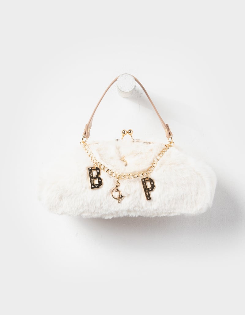 BABY PHAT Janet Frame Faux Fur Baguette Bag image number 0