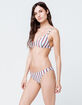 FULL TILT Textured Stripe Cheeky Bikini Bottoms image number 1