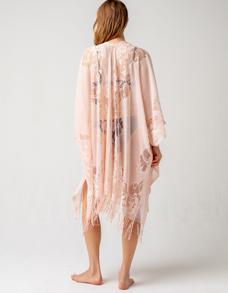 DO EVERYTHING IN LOVE Lace Womens Pink Kimono image number 2