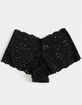 FULL TILT V Lace Black Cheeky Boyshorts image number 1
