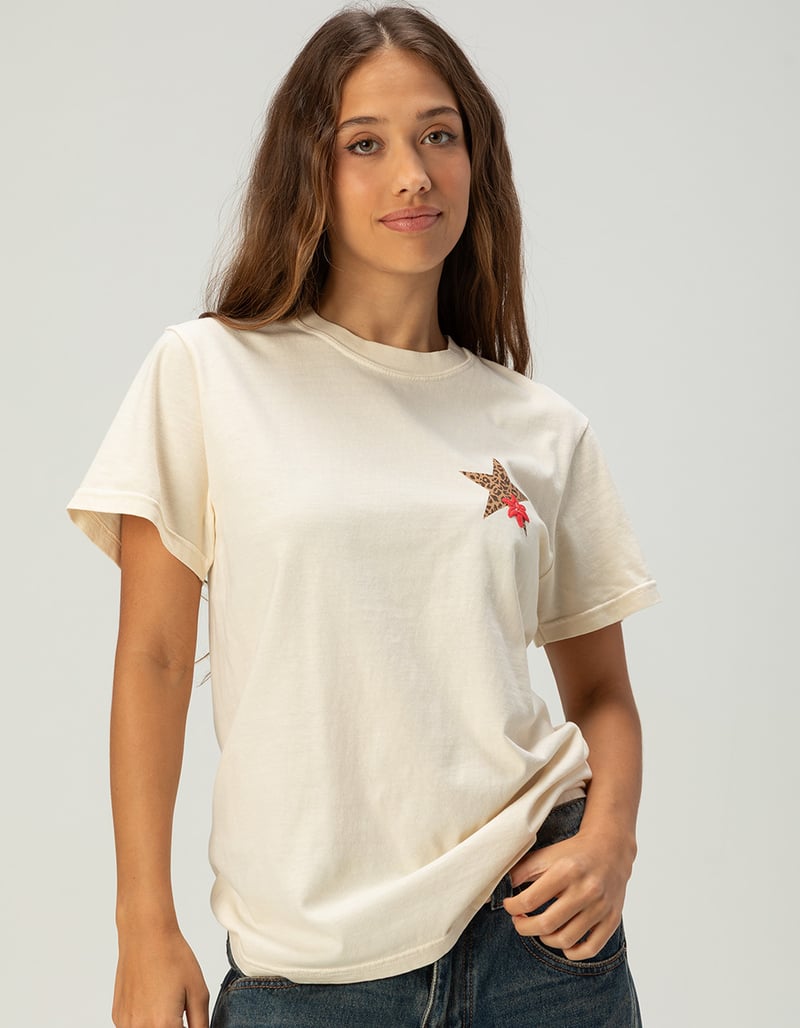 RIOT SOCIETY Leopard Star Womens Tee image number 1
