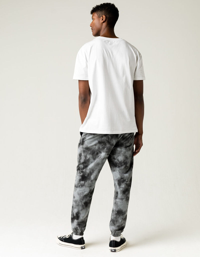 RSQ Tie Dye Mens Black Jogger Sweatpants image number 4