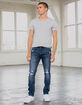 RSQ Mens Skinny Dark Vintage Flex Ripped Jeans image number 1