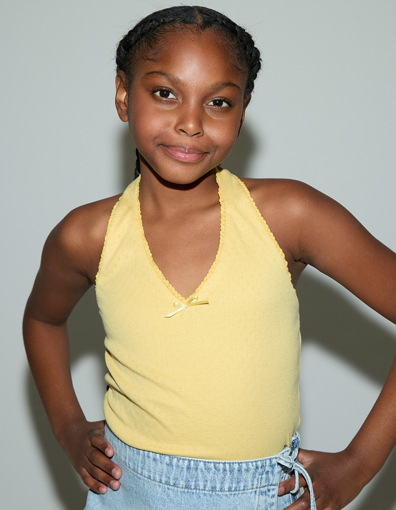 RSQ Girls Pointelle Halter Top image number 0
