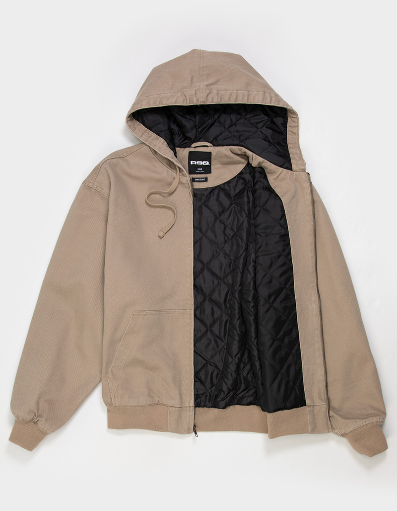 RSQ Mens Oversized Hooded Twill Jacket image number 2
