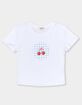CHERRIES Picnic Gingham Womens Baby Tee image number 1