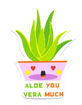 Aloe You Vera Much Sticker image number 1
