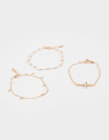 FULL TILT 3 Pack Cross/Stone Bracelets Primary Image