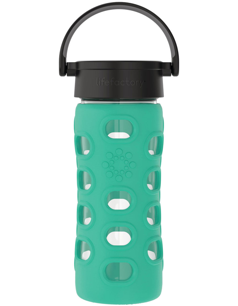 LIFEFACTORY 12oz Seafoam Glass Water Bottle image number 0