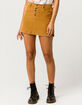 SKY AND SPARROW Exposed Button Corduroy Mini Skirt image number 4