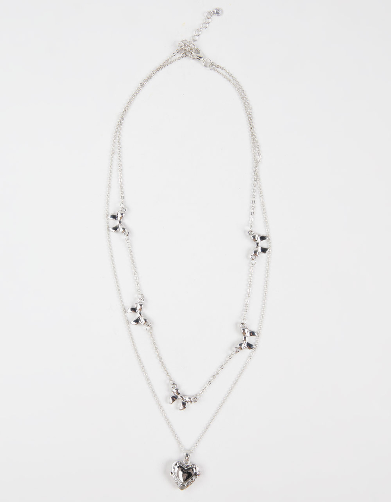 FULL TILT Layered Locket/Bow Necklace image number 0