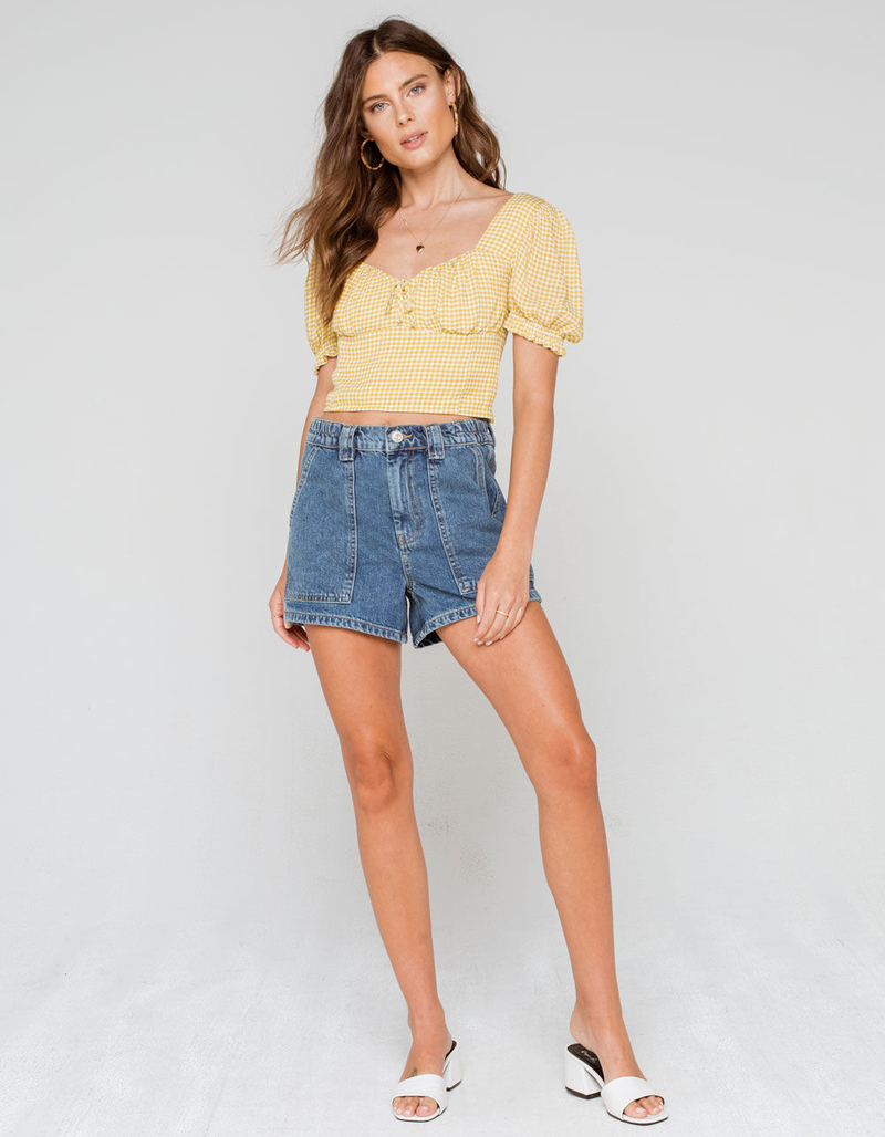 DRESS FORUM Woven Gingham Womens Top image number 3