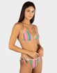 HURLEY Printed Stripe Crochet Scrunch Classic Tri Womens Bikini Top image number 4
