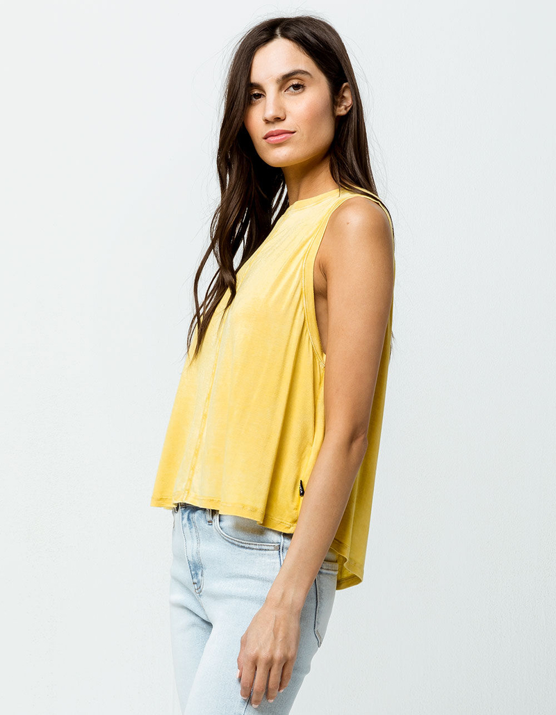 RVCA Happy Place Mustard Womens Muscle Tank Top image number 1