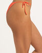 DAMSEL Textured High Leg Tie Side Bikini Bottoms image number 3