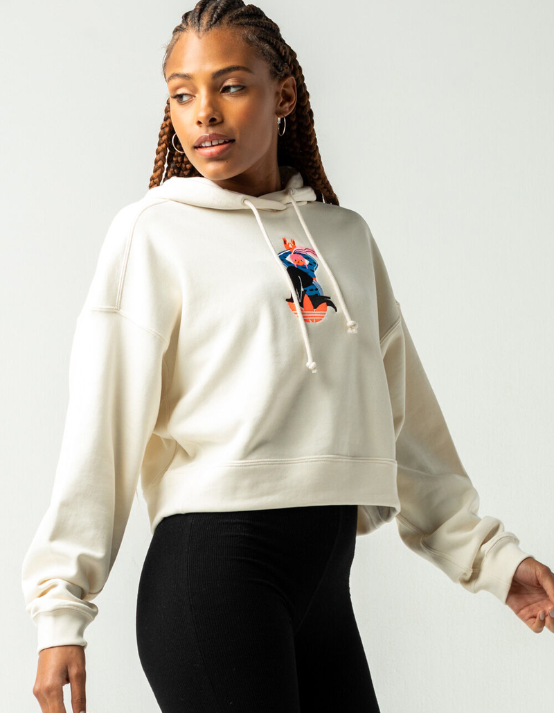 ADIDAS Adicolor Essentials x Egle Womens No-Dye Organic Crop Hoodie image number 1