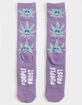 HUF Green Buddy Strains 2.0 Mens Purple Crew Socks image number 2
