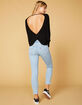 WEST OF MELROSE Options Open Back Black Womens Thermal Top image number 4