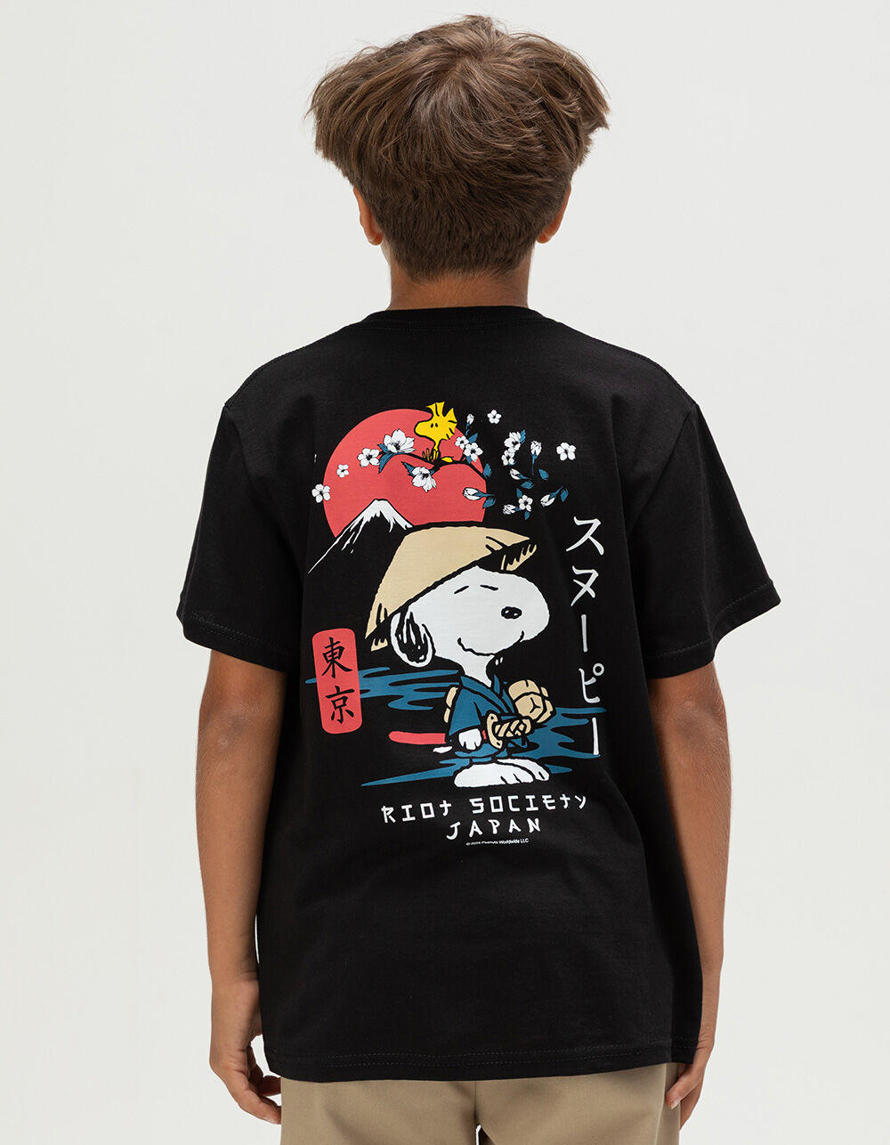 RIOT SOCIETY x Peanuts Samurai Boys Tee - BLACK | Tillys