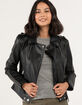 URBAN REPUBLIC Womens PU Moto Jacket image number 5