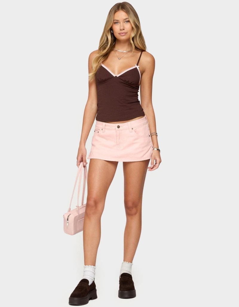 EDIKTED Sukie Denim Mini Skort image number 3