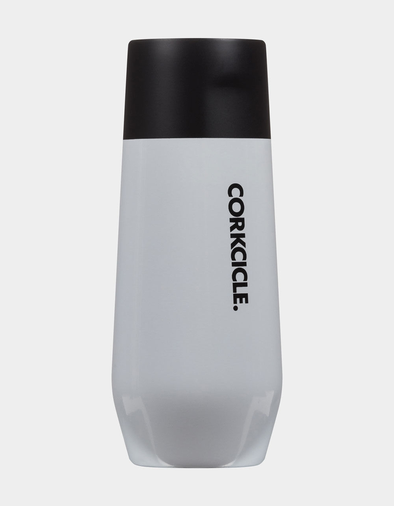 CORKCICLE Modern Black 7oz Color Block Flute image number 0