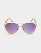 Metal Frame Pink Aviator Sunglasses image number 2