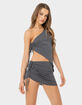 EDIKTED Frankie Asymmetric Drawstring Womens Top image number 3