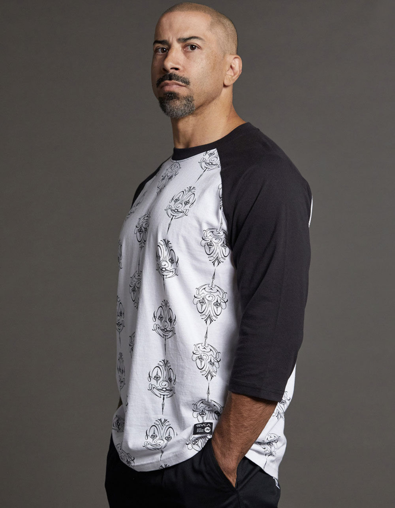 RVCA x Mister Cartoon Smile Now Mens Baseball Tee image number 1