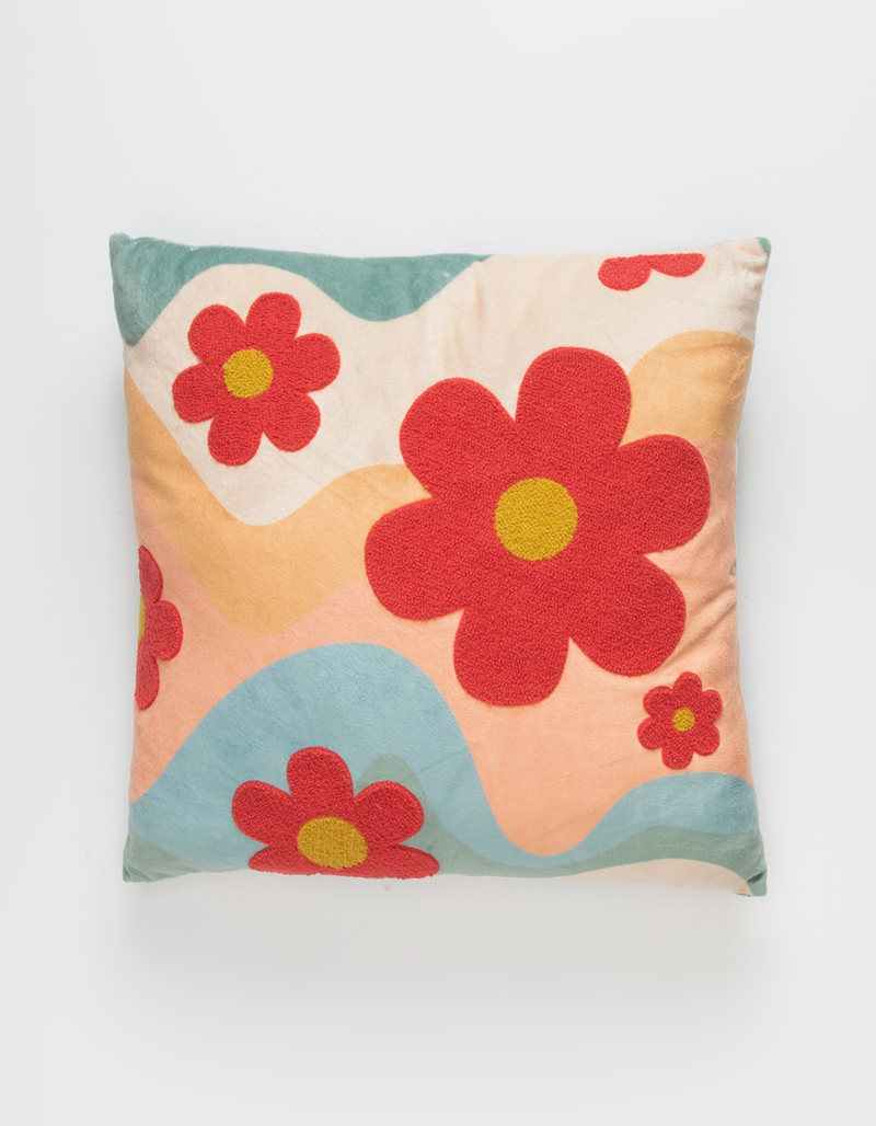 Flower Power Throw Pillow image number 0