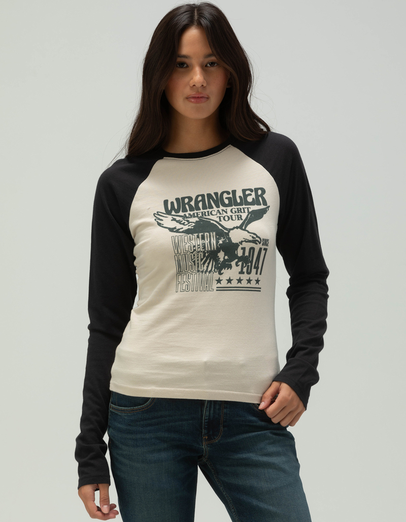 WRANGLER Womens Raglan Band Tee image number 0